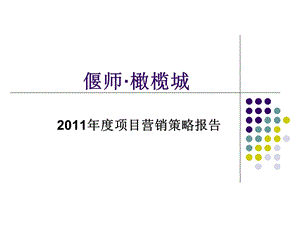 2011年度偃师·橄榄城项目营销策略报告.ppt