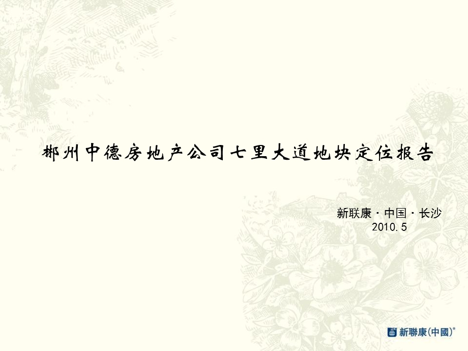 2010郴州中德房地产公司七里大道地块定位报告47P(1).ppt_第1页