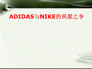 NIKE和ADIDAS营销案例分析.ppt