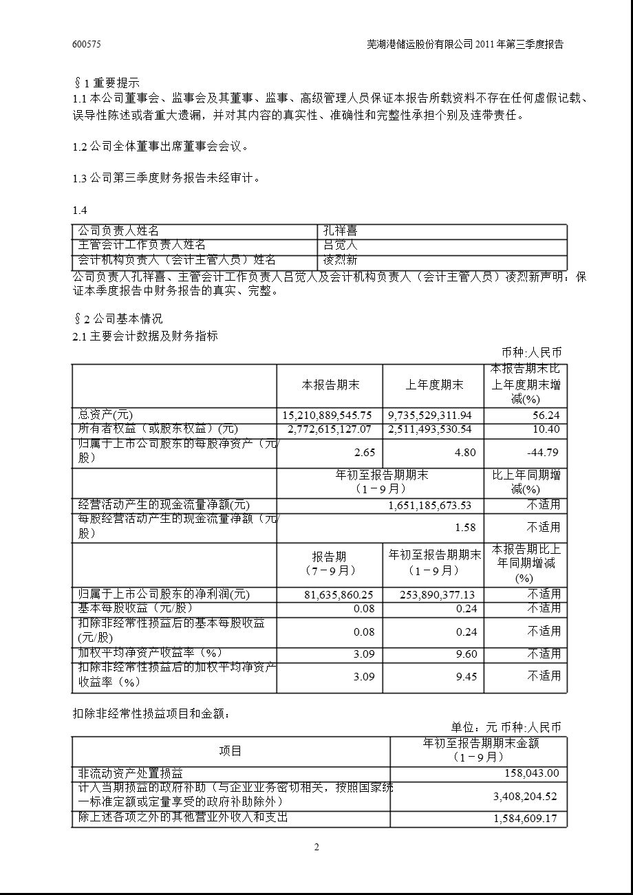 600575_2011芜湖港第三季度季报.ppt_第3页