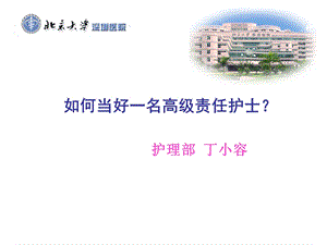 护理组长高级责任护士培训幻灯.ppt