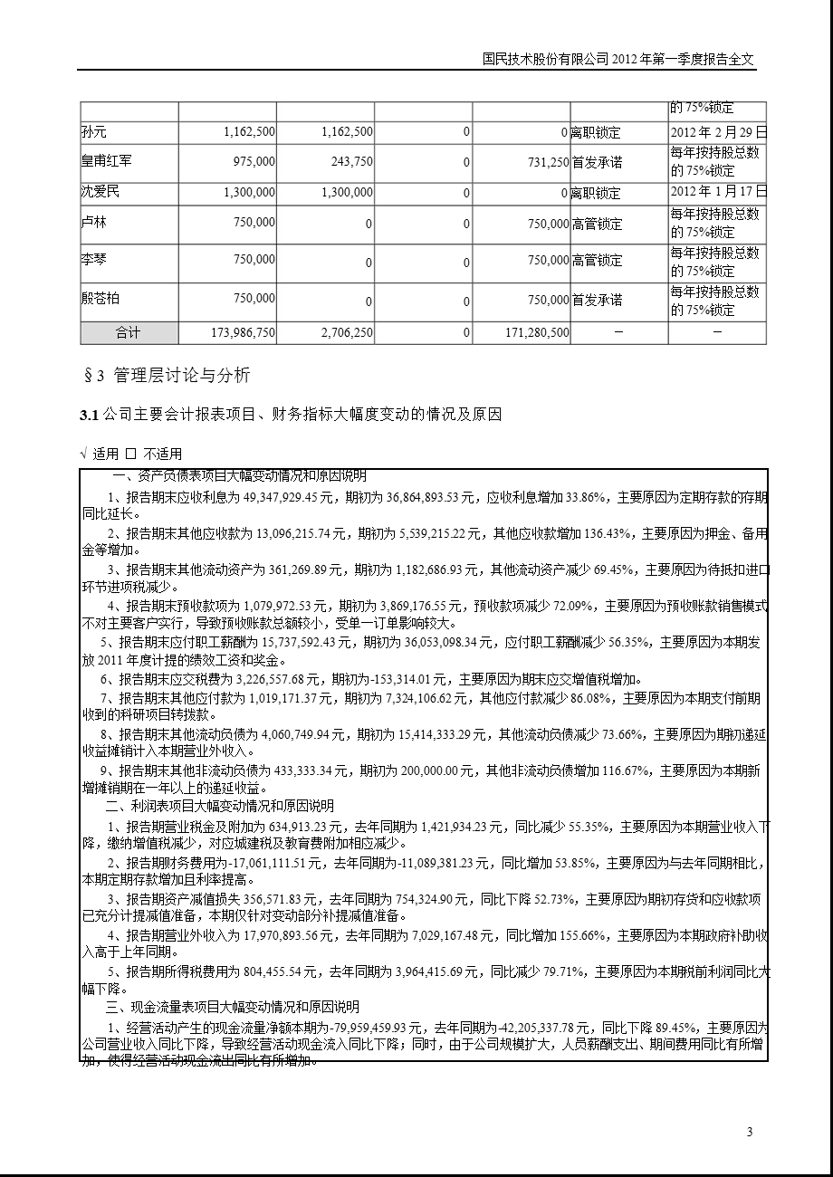 国民技术：2012年第一季度报告全文.ppt_第3页