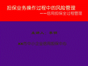 担保业务操作过程中的风险管理.ppt