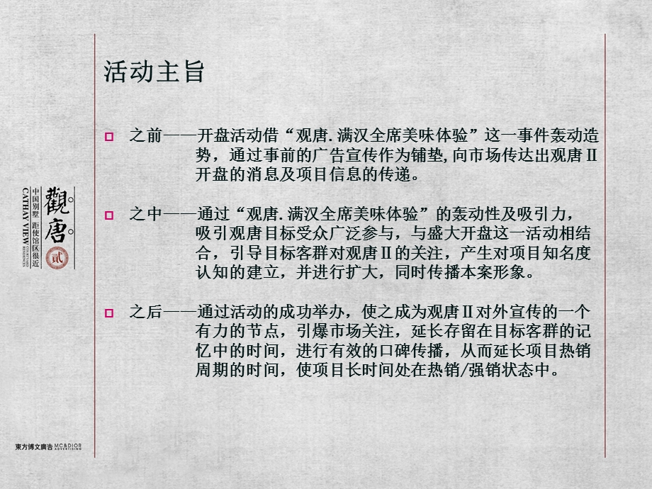 2006年北京观唐开盘活动策划方案(2).ppt_第3页