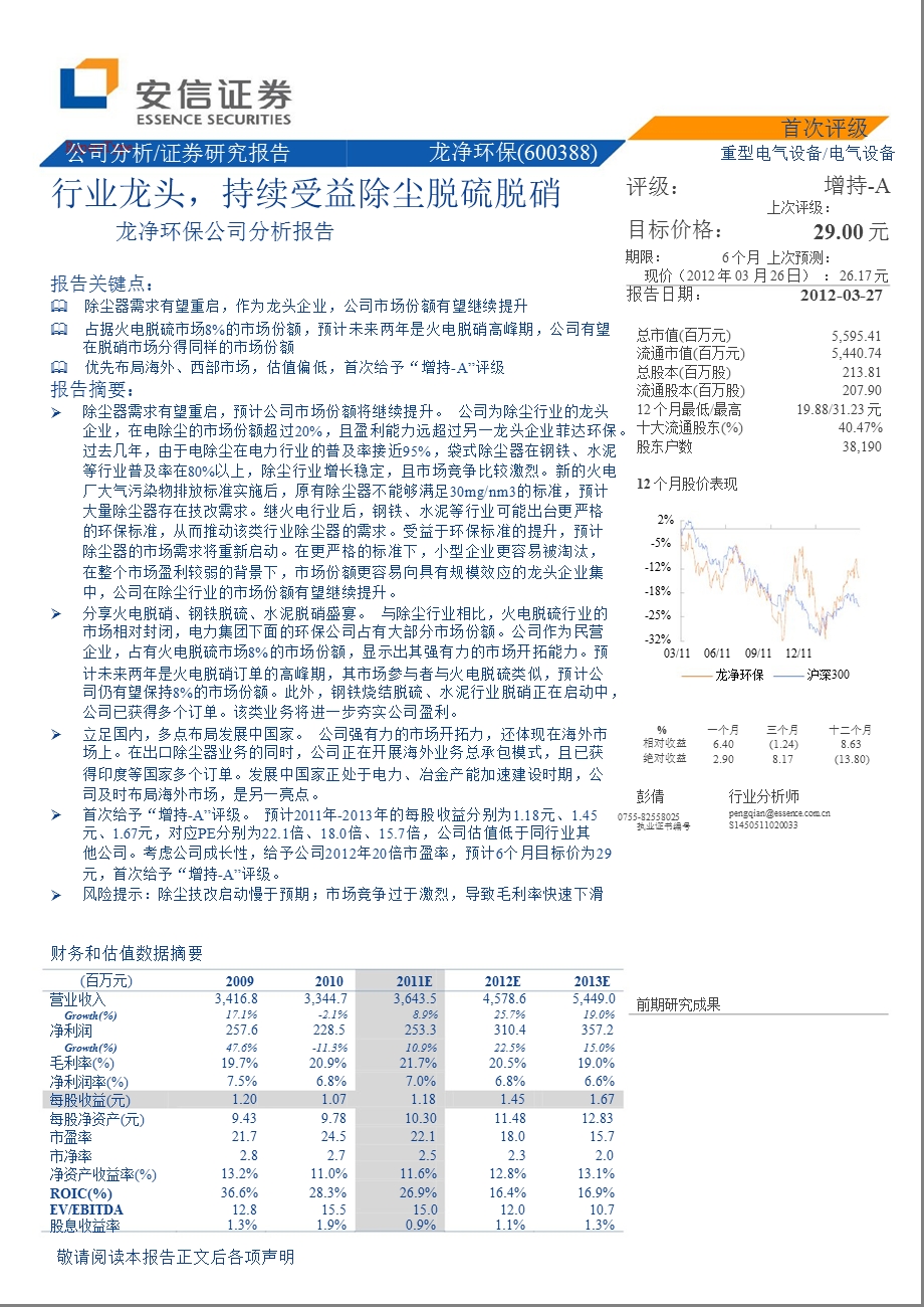 龙净环保(600388)：行业龙头_持续受益除尘脱硫脱硝-2012-03-28.ppt_第1页