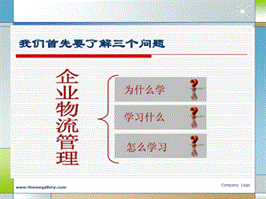 企业物流管理讲座教学课件PPT.ppt