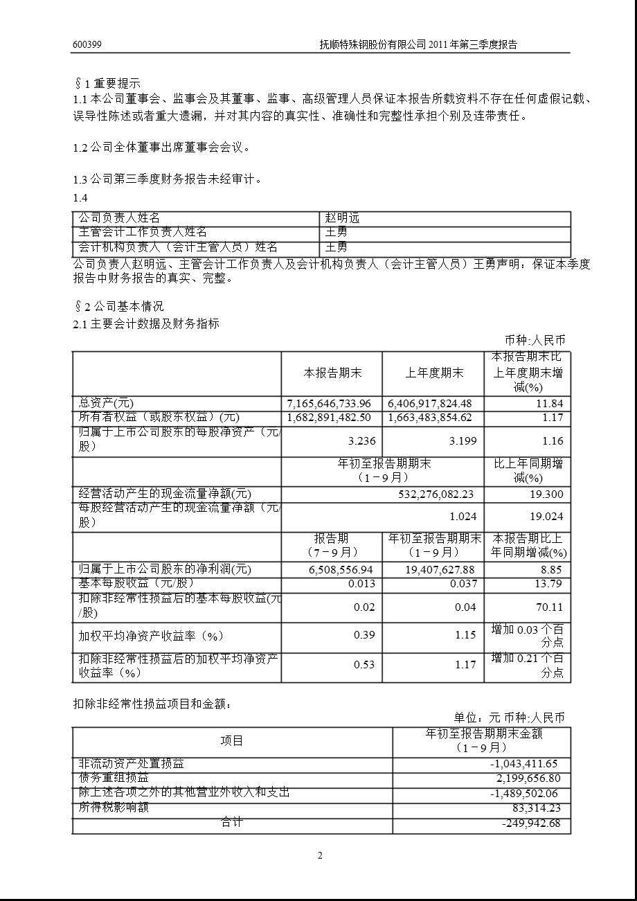 600399_2011抚顺特钢第三季度季报.ppt_第3页