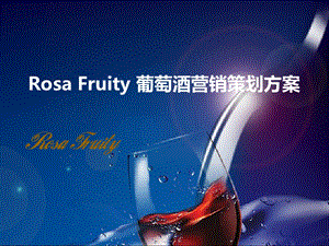 Rosa Fruity 葡萄酒营销策划方案.ppt