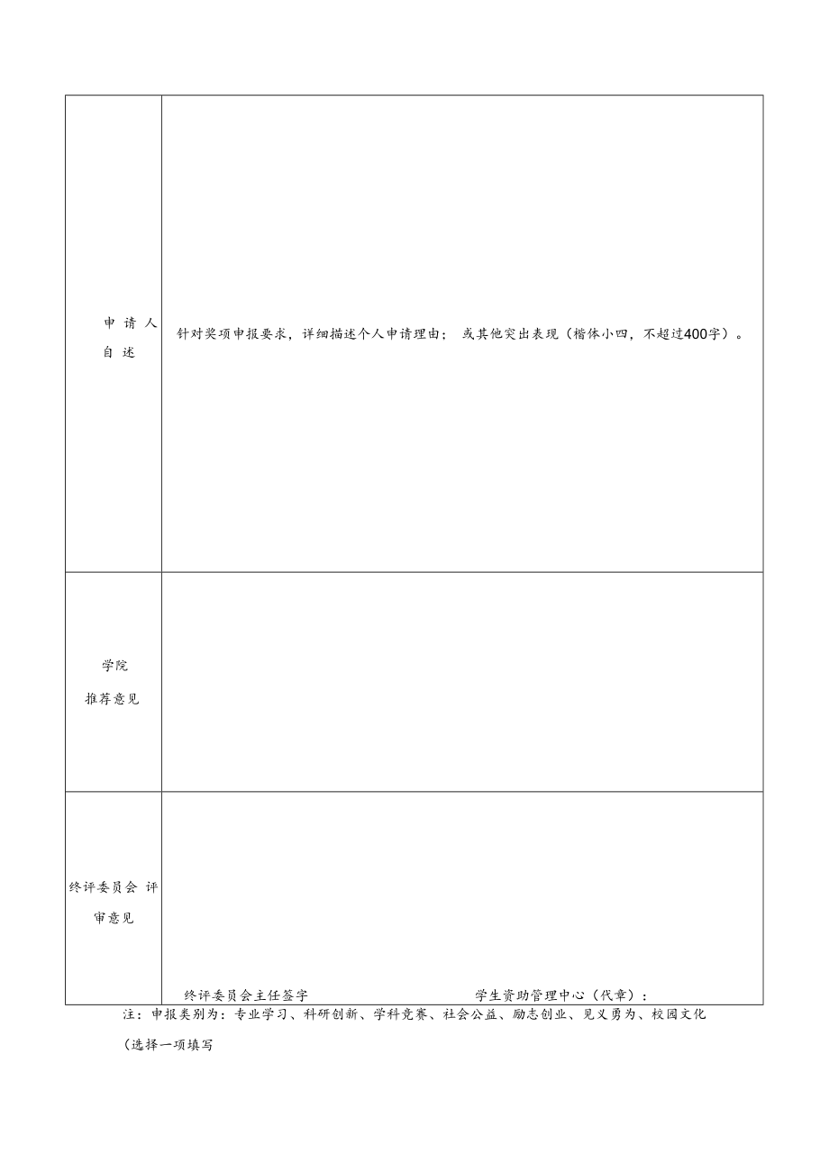 XX建筑职业技术学院校长奖学金申请（202X--202X学年）.docx_第2页