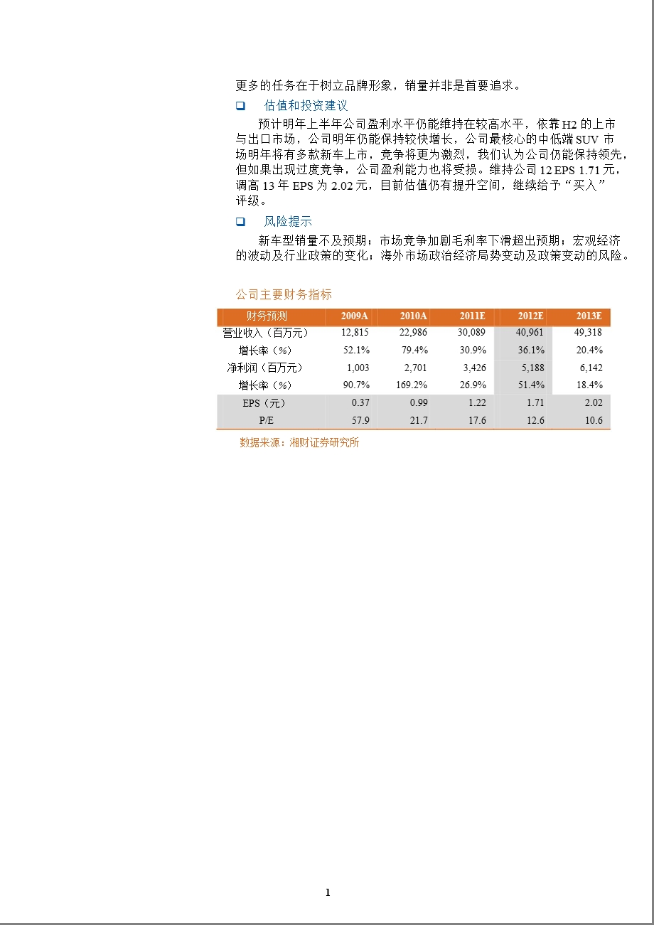 长城汽车(601633)深度报告：低端SUV标杆_13年稳健成长-2012-12-21.ppt_第2页