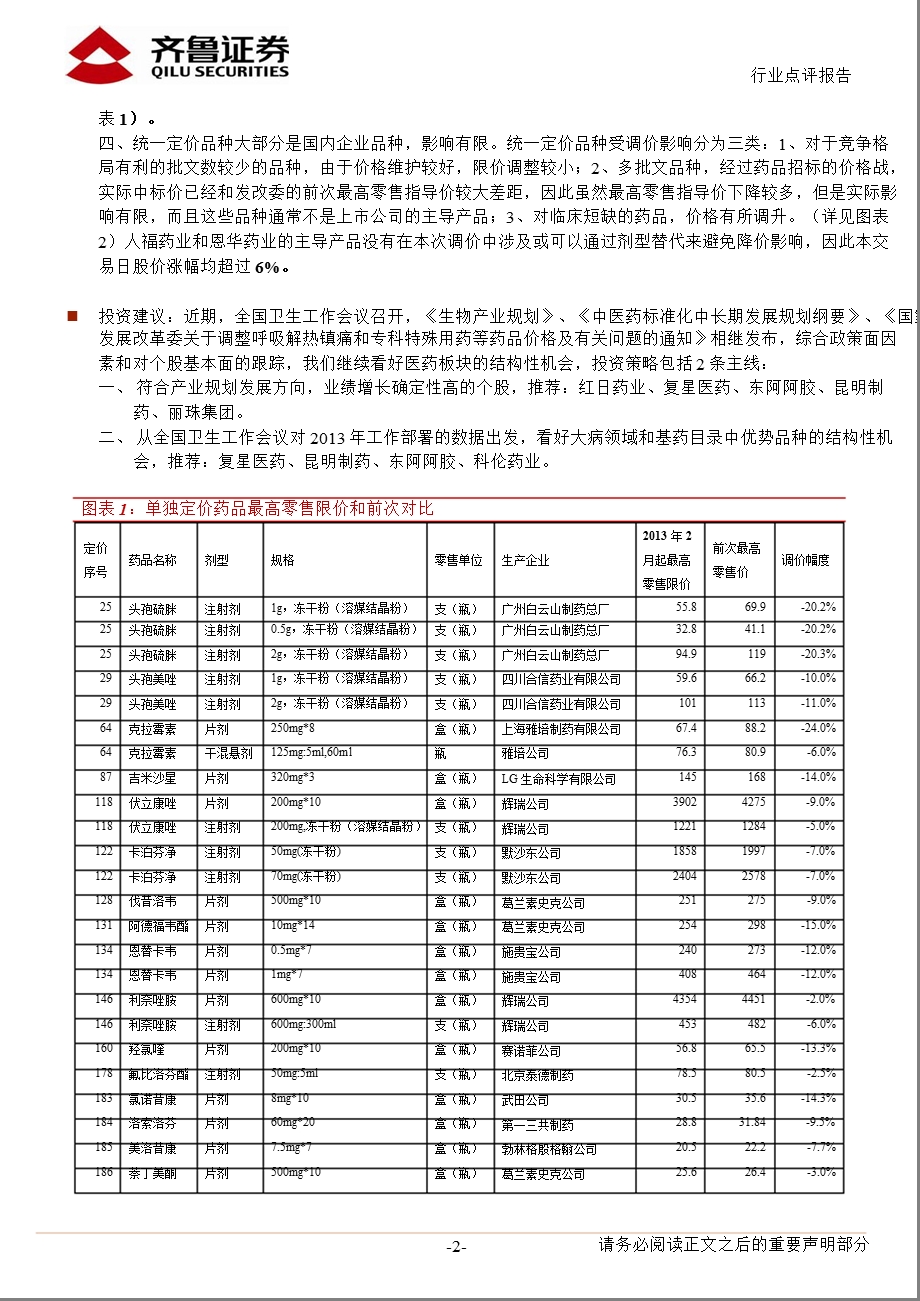 医药生物行业点评报告：降价好于预期_继续看好结构性机会-2013-01-09.ppt_第2页