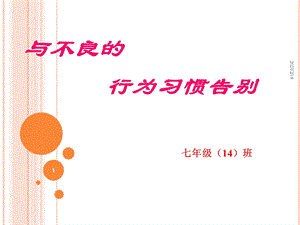 初中班会与不良的行为习惯告别(1).ppt