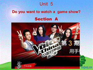 2013新人教版八年级上册Unit 5 Do you want to watch a game show Section A.ppt