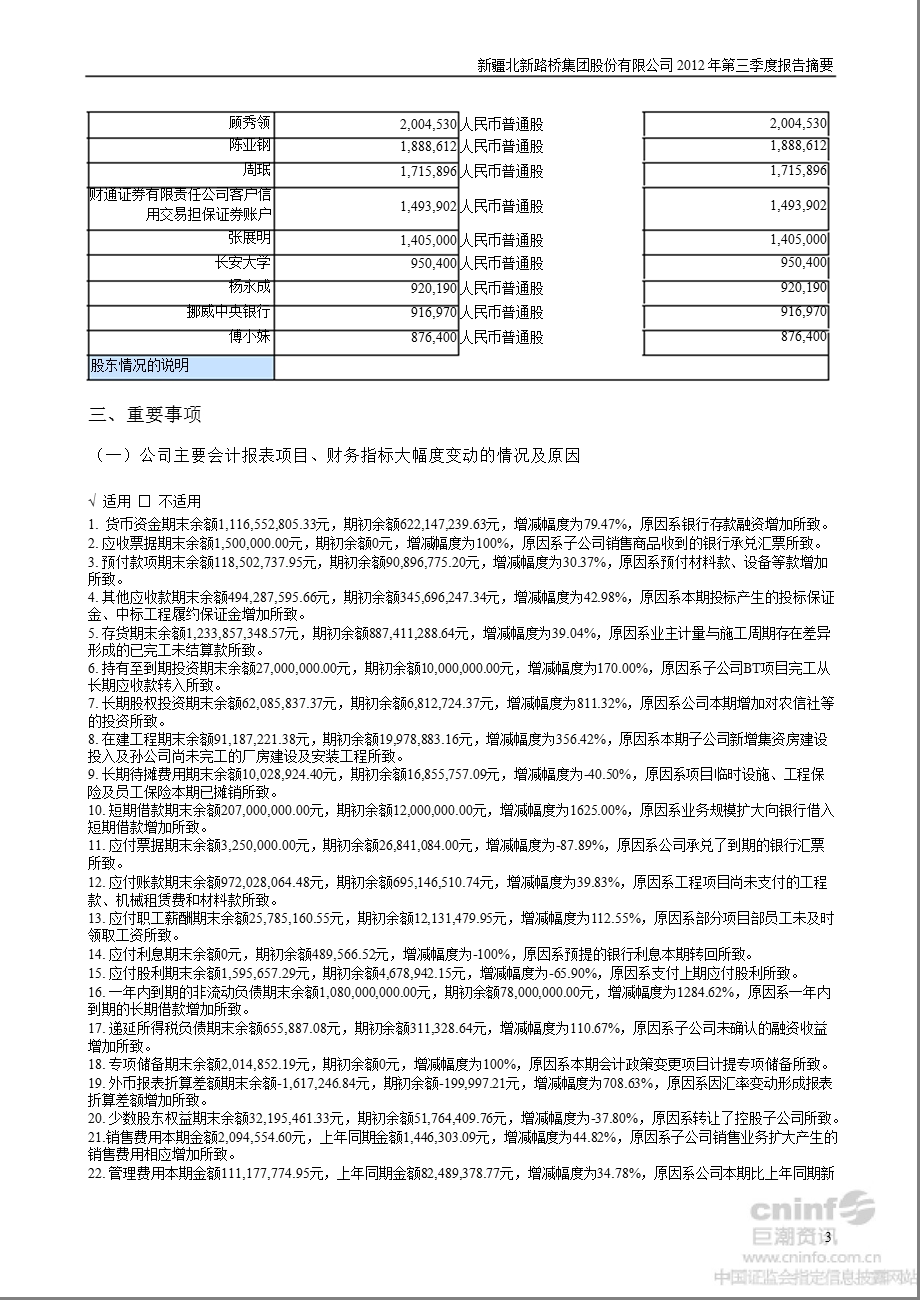 北新路桥：2012年第三季度报告正文.ppt_第3页