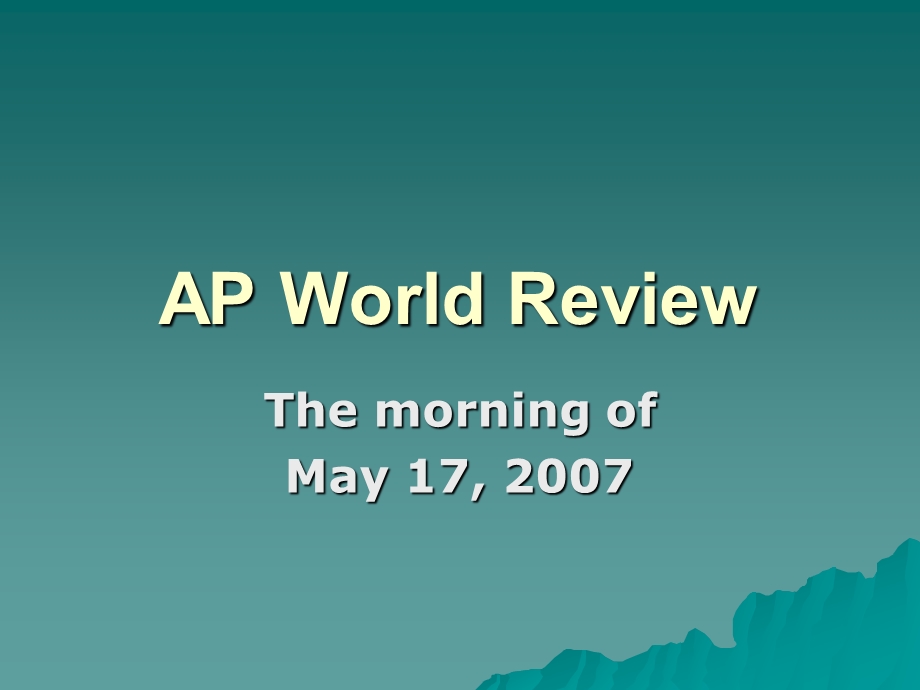 AP World History Review.ppt_第1页