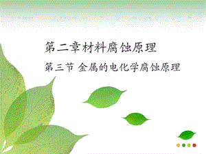 金属的电化学腐蚀原理PPT 腐蚀原理(1).ppt