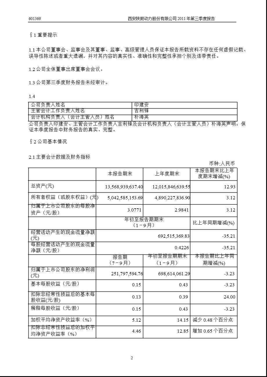 601369_2011陕鼓动力第三季度季报.ppt_第3页