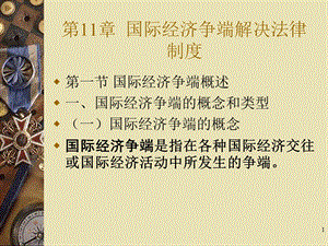 国际经济争端解决法律制度教学PPT.ppt