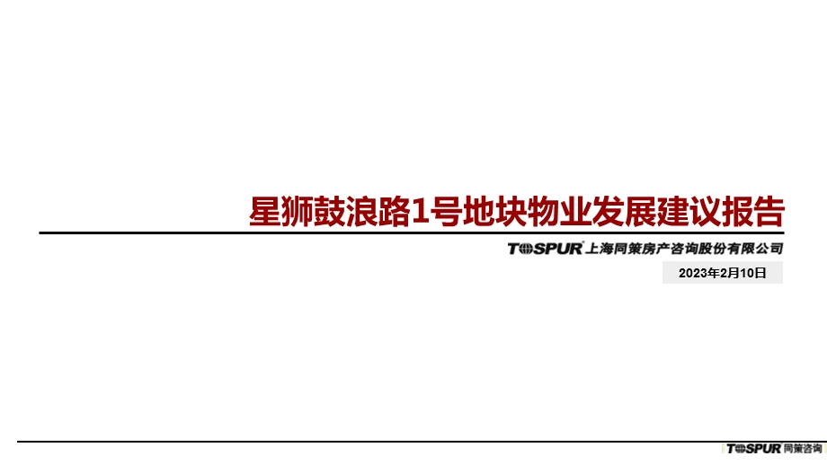 同策2011年上海星狮鼓浪路1号地块物业发展建议报告.ppt_第1页