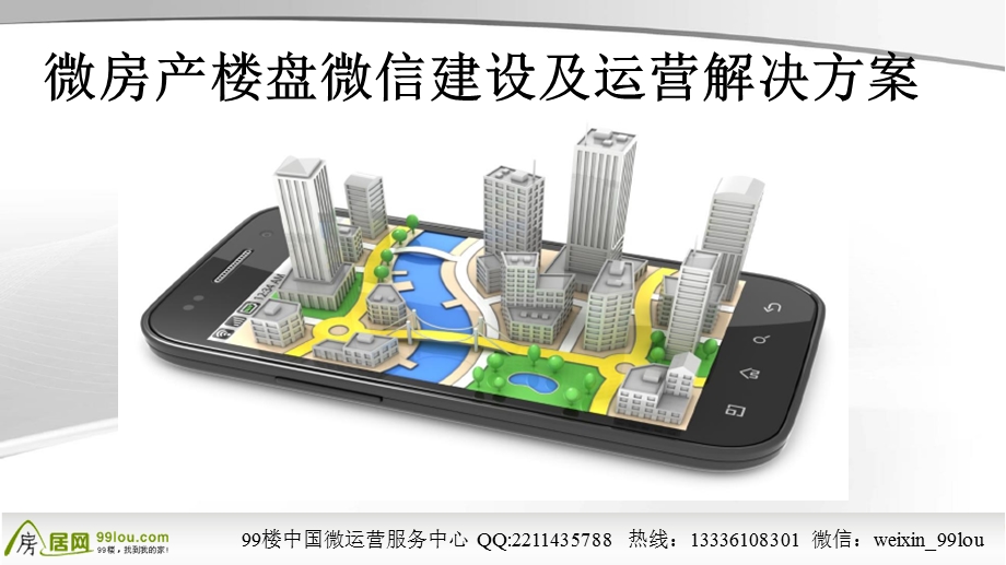 微房产楼盘微信建设及运营解决方案.ppt_第1页