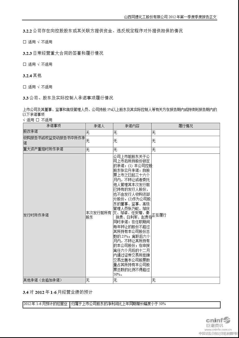 同德化工：2012年第一季度报告正文.ppt_第3页