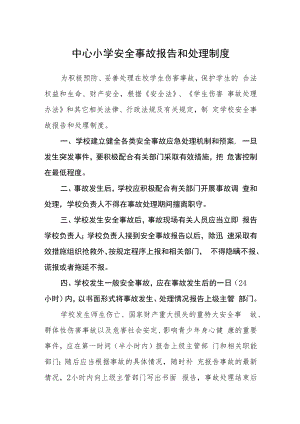 中心小学安全事故报告和处理制度.docx