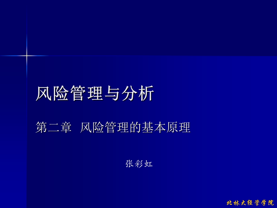 第二章 风险管理的基本原理.ppt_第1页