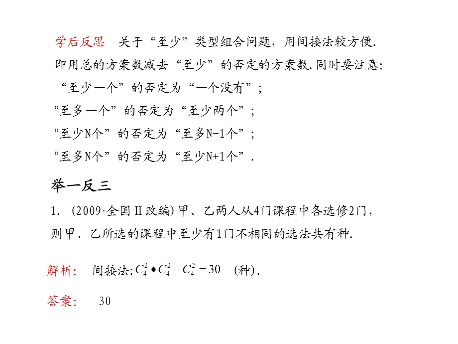 2011年高考数学总复习精品课件（苏教版）：第十二单元第二节 排列组合.ppt_第3页