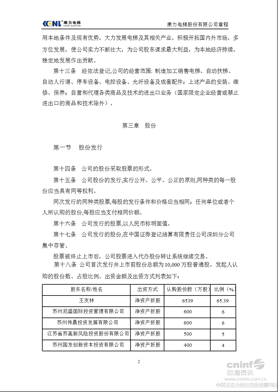 康力电梯：公司章程（2012年8月） .ppt_第2页