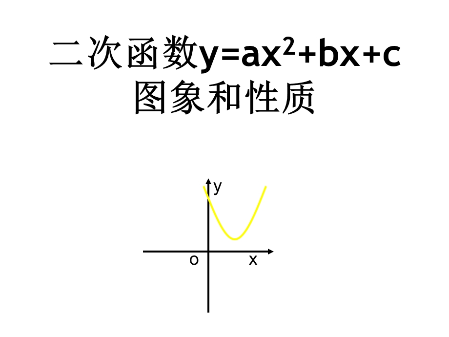 二次函数y=ax2+bx+c的图像与性质1.ppt_第1页