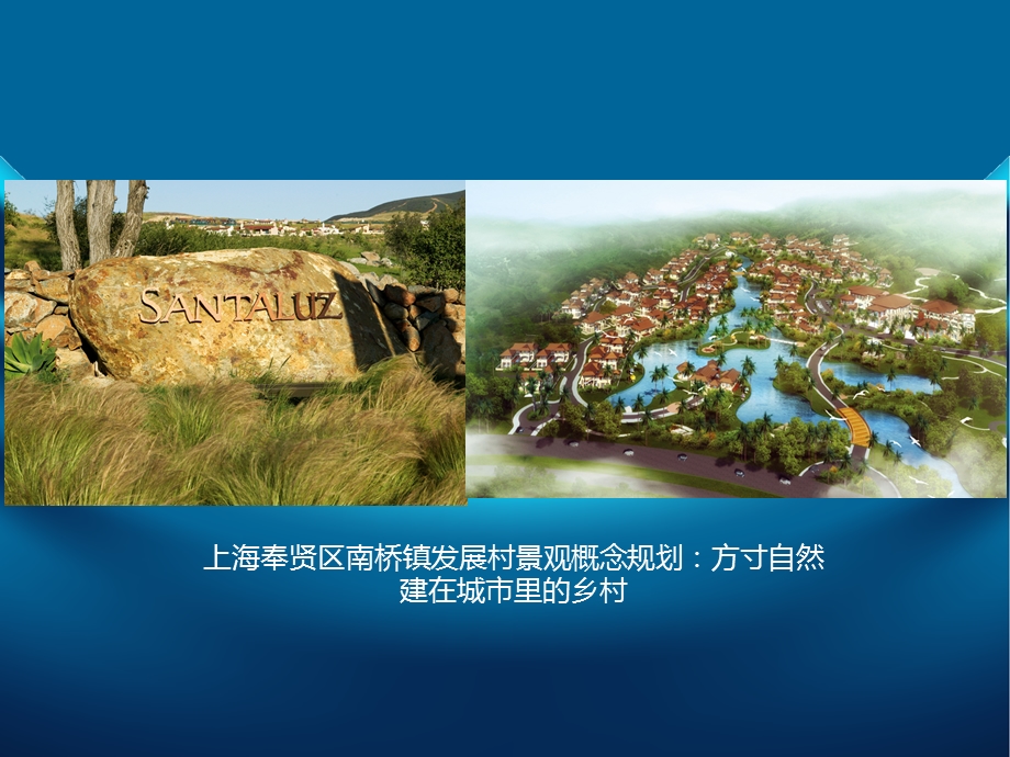 上海奉贤区南桥镇发展村景观概念规划(1).ppt_第1页