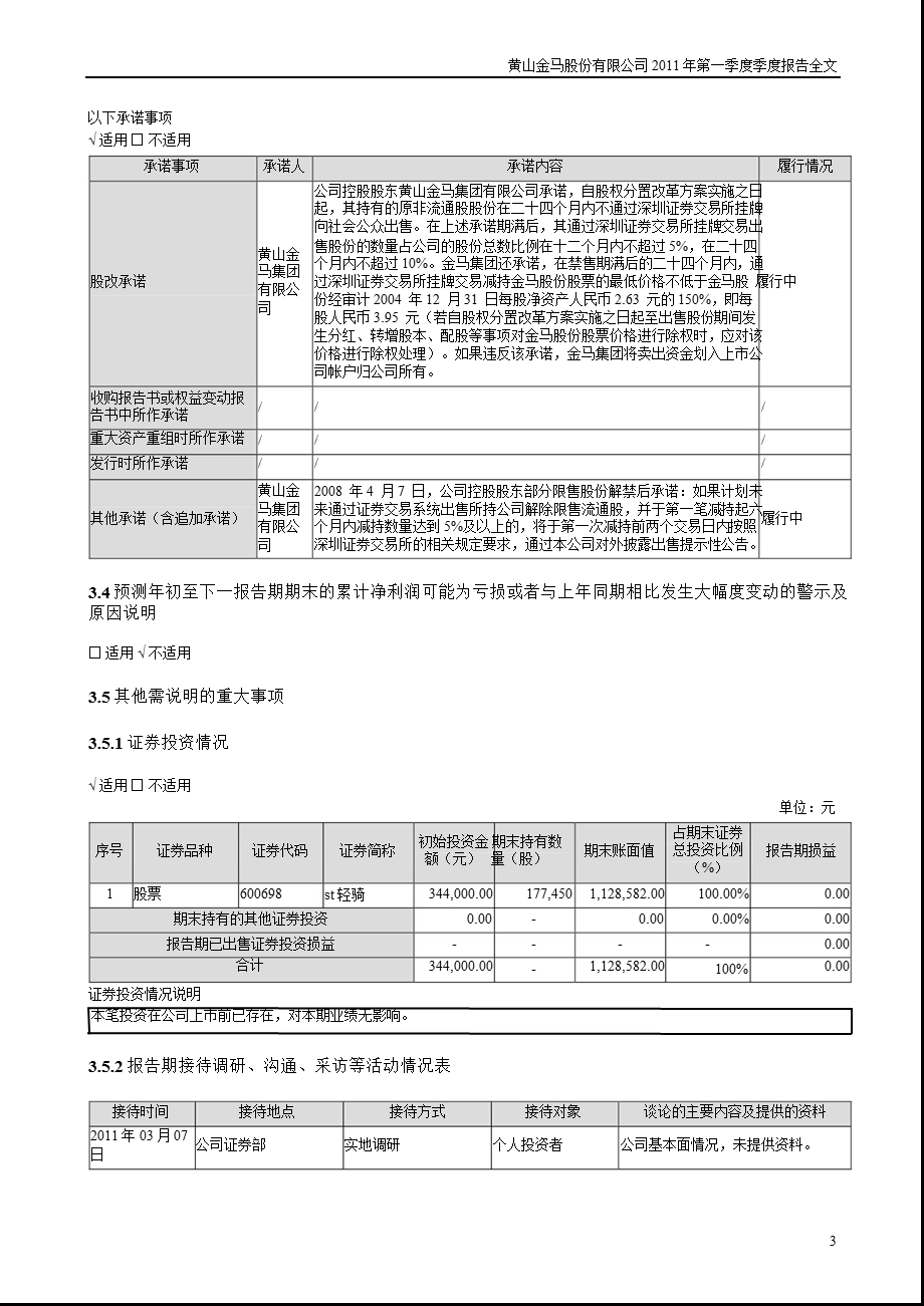 金马股份：2011年第一季度报告全文.ppt_第3页