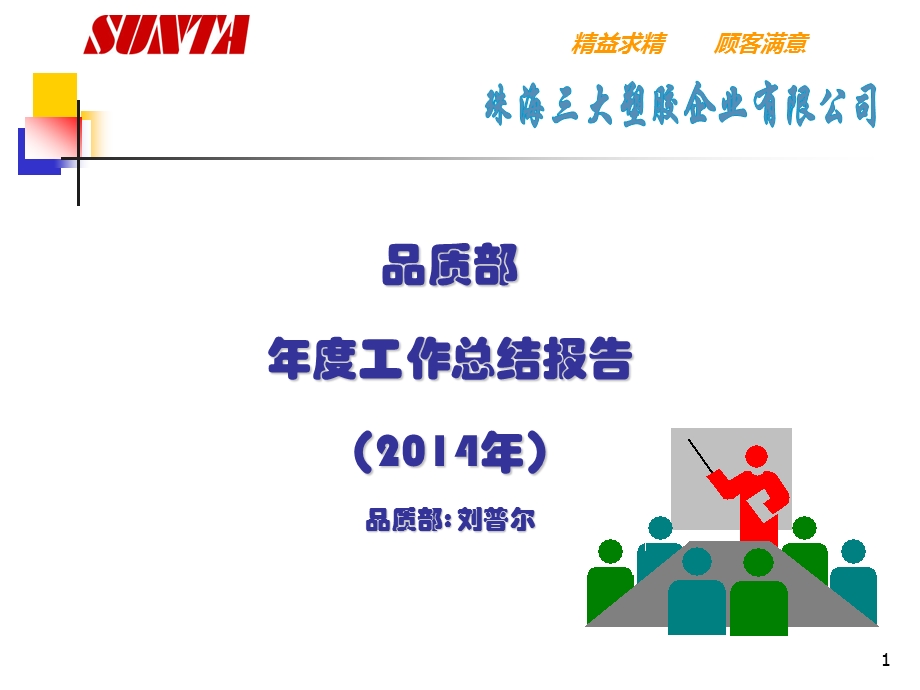 塑胶公司品质部年度工作总结报告2013(2).ppt_第1页