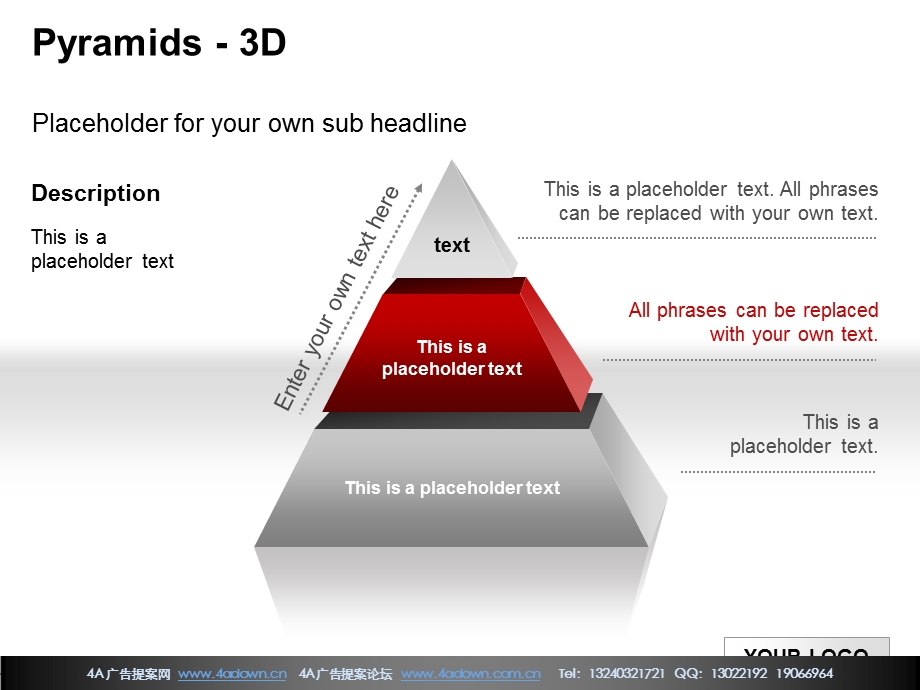 presentationload出品3D立体质感金字塔PPT图表24张.ppt_第3页