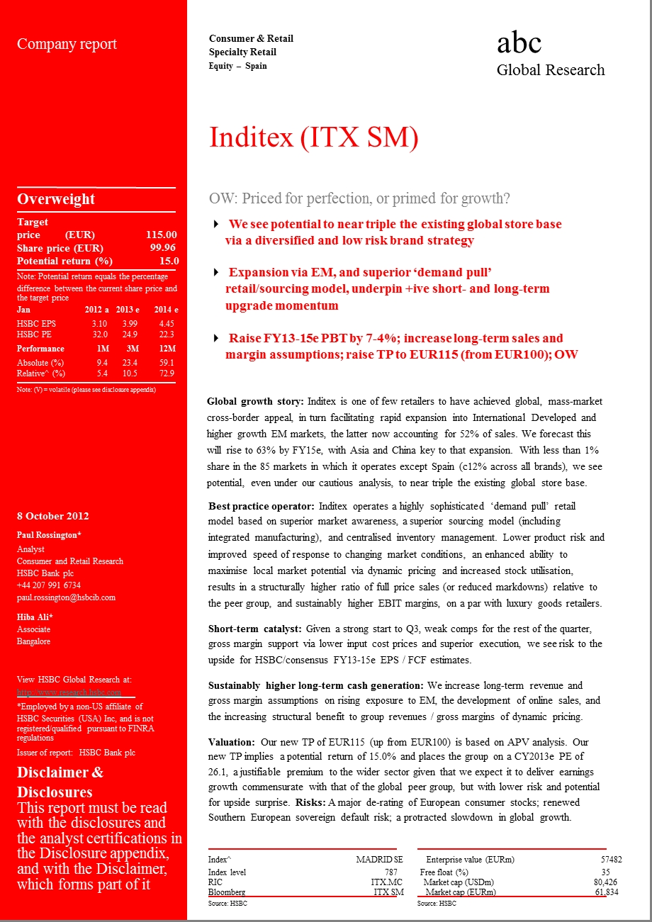 INDITEX_(ITX.SM)_OW：PRICED_FOR_PERFECTION_OR_PRIMED_FOR_GROWTH？-2012-10-11.ppt_第1页