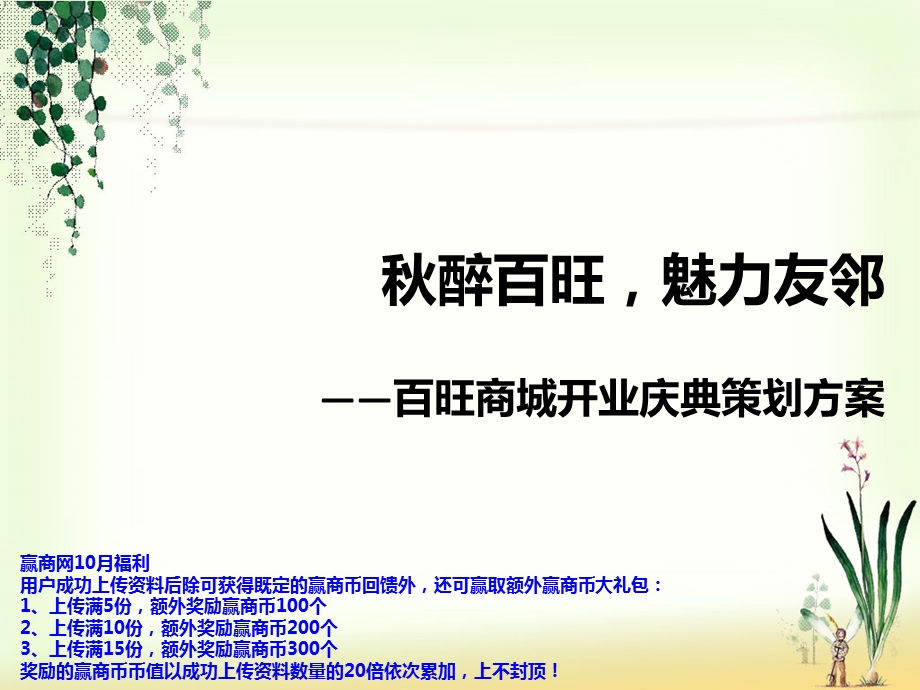 北京百旺商城开业庆典策划方案（21页） .ppt_第1页