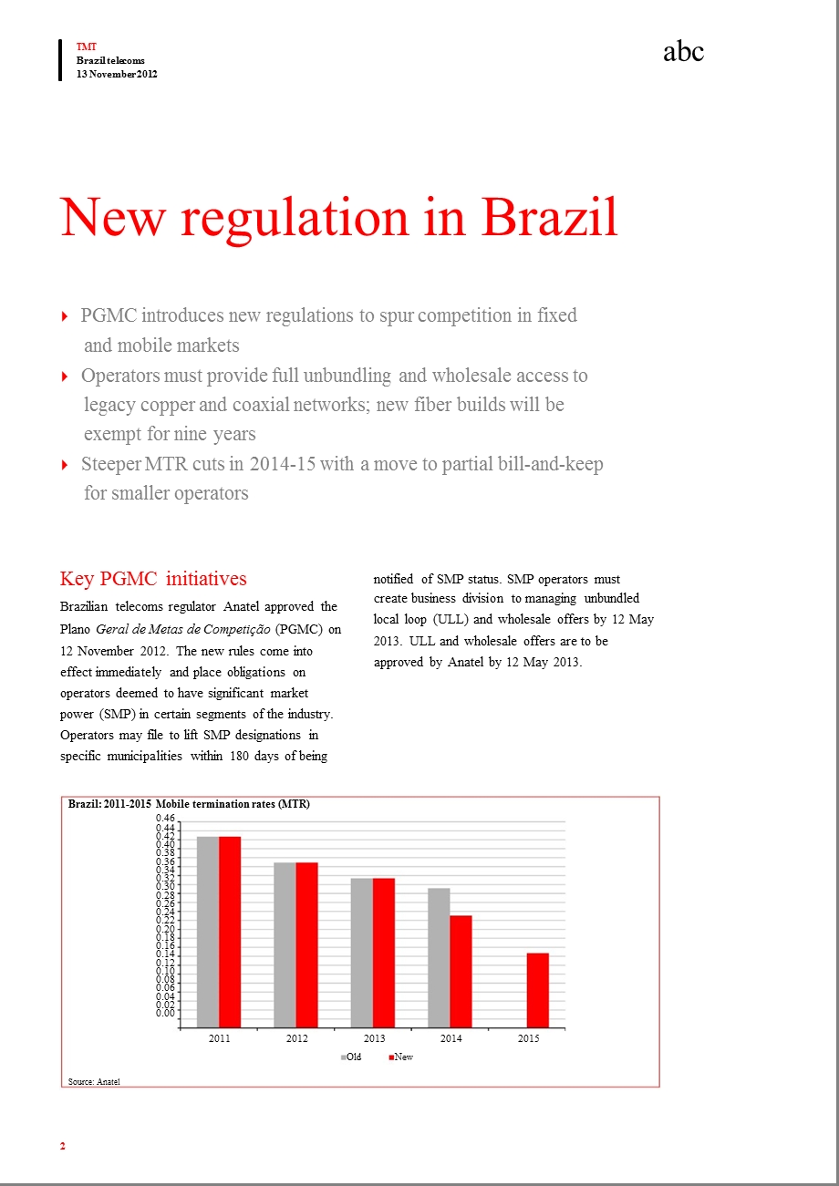 BRAZIL_TELECOMS：ANATEL_PUBLISHES_PGMC_RULES-2012-11-15.ppt_第2页