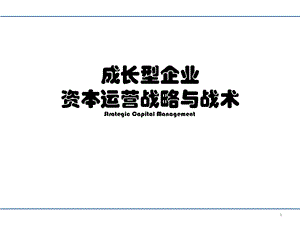 成长型企业资本运营战略与战术-.ppt