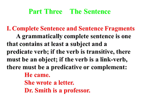 Part Three Sentence.ppt