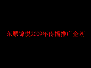 重庆市东原锦悦2009年传播推广企划.ppt