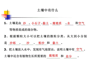 教科版小学科学五年级上册《土壤中有什么》课件　.ppt