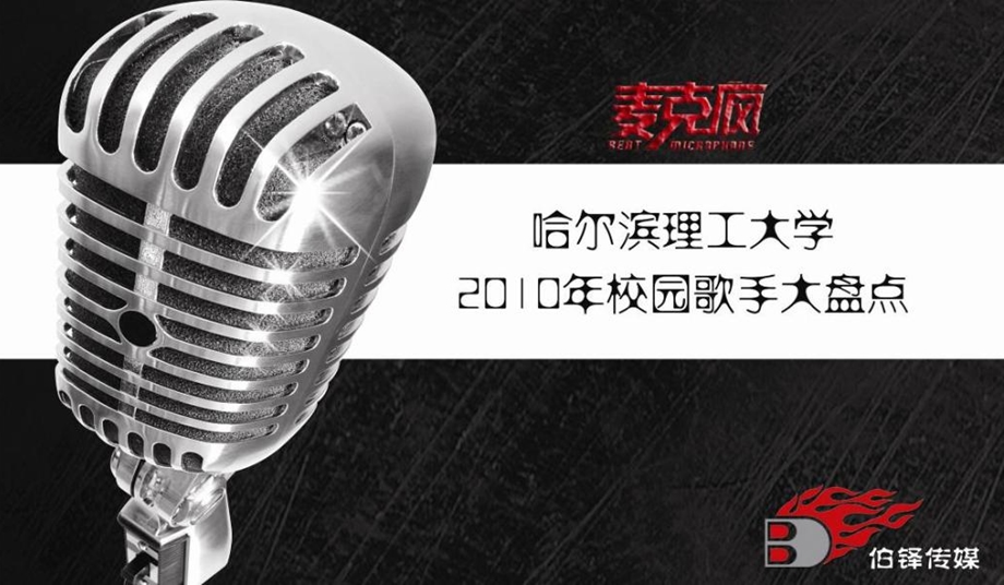 【原创】2010哈尔滨某大学校园歌手大盘点校园麦克疯大赛活动策划案(1).ppt_第1页