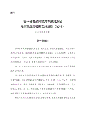 《吉林省智能网联汽车道路测试与示范应用管理实施细则（试行）.docx