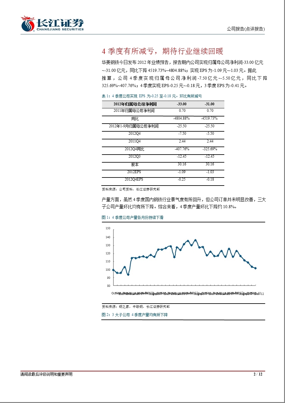 华菱钢铁(000932)：4季度减亏_期待行业继续回暖-2013-01-30.ppt_第2页