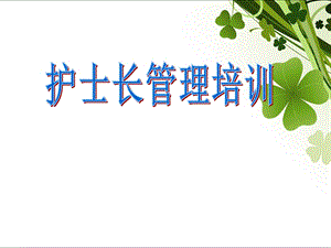 护士长管理培训(1).ppt