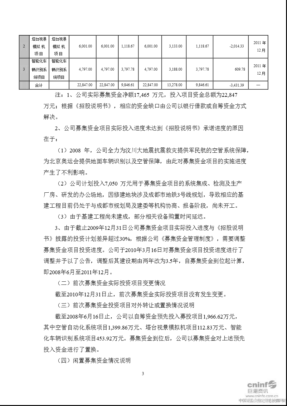 川大智胜：前次募集资金使用情况报告2.ppt_第3页