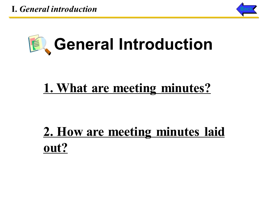 实用商务英语写作教程 Unit7 Meeting Minutes（会议记录） .ppt_第3页