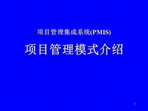 项目管理模式教学讲座PPT(2).ppt