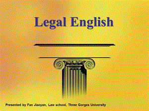 Legal English法律英语.ppt