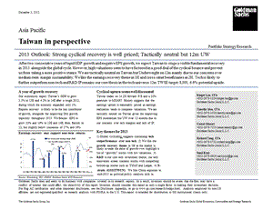 TAIWAN_IN_PERSPECTIVE：2013_OUTLOOK：STRONG_CYCLICAL_RECOVERY_IS_WELL_PRICED;_TACTICALLY_NEUTRAL_BUT_12M_UW-2012-12-04.ppt